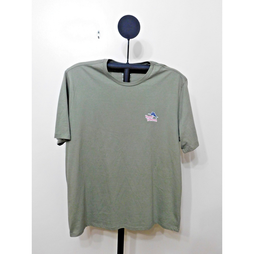 Tommy Bahama Green Fake Brews Crew Neck Cotton T-Shirt - Size XXXL